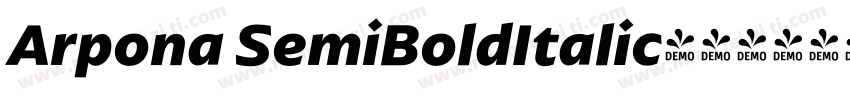 Arpona SemiBoldItalic字体转换